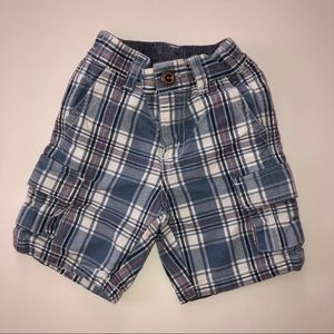 Janie and Jack blue plaid shorts